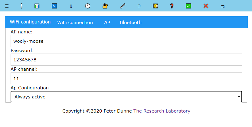 ESP Config AP Page screenshot