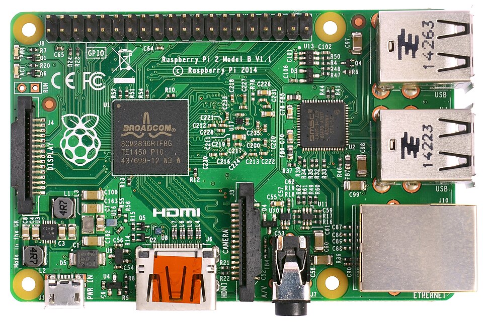 Raspberry Pi 2 Model B top view