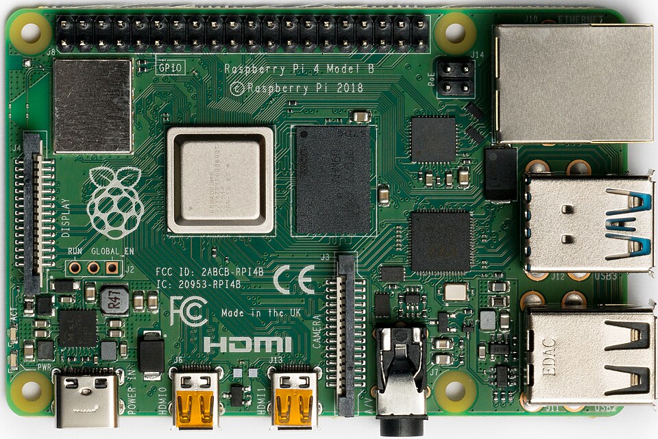 Raspberry Pi 4 Model B top view